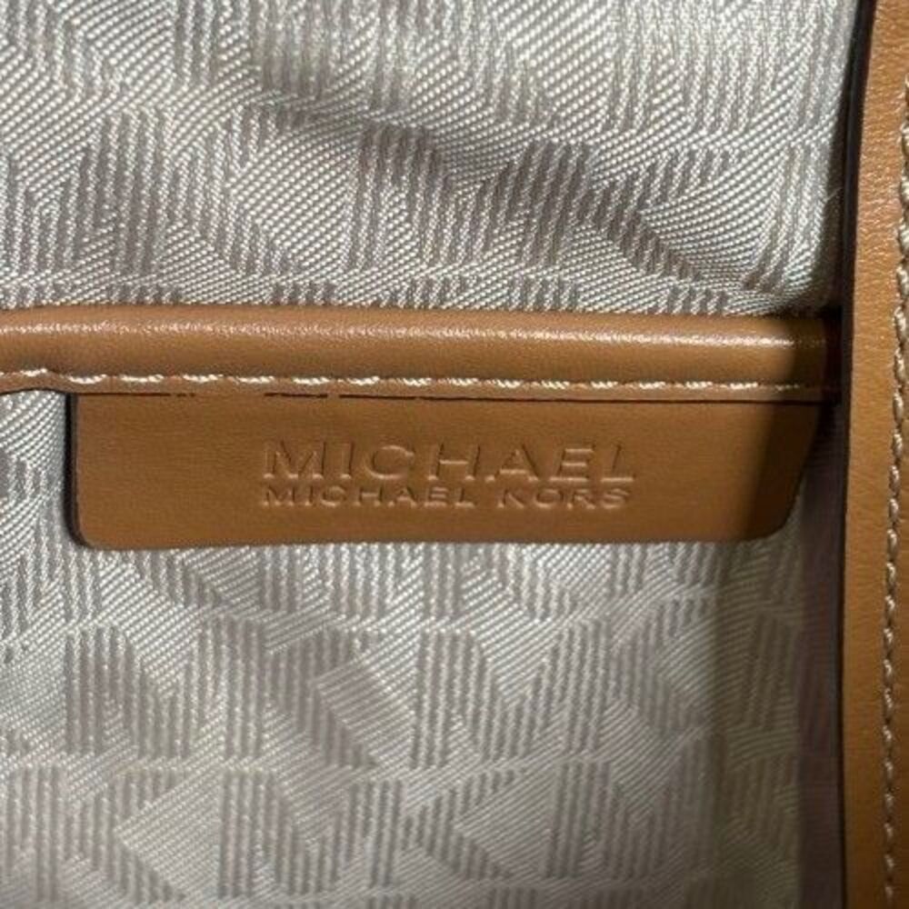 Michael Kors Romy Acorn Brown Pebbled Leather Medium Backpack Handbag - Picture 10 of 16